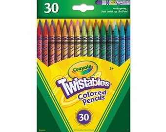 30 Crayola Twistables Colored Pencils; Adult Coloring Books, Drawing, Bible Study, Planner Color Pencils