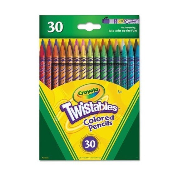 Crayola Twistables Colored Pencils, Always Sharp, Art Tools for Kids, 30  Count