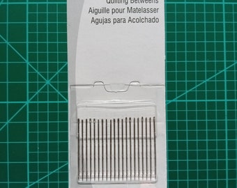 Dritz Quilting 3040 Quilter's Betweens Hand Needles, Size 7,  20 Count Package, Nickel, Short Needles with a Small Round Eye