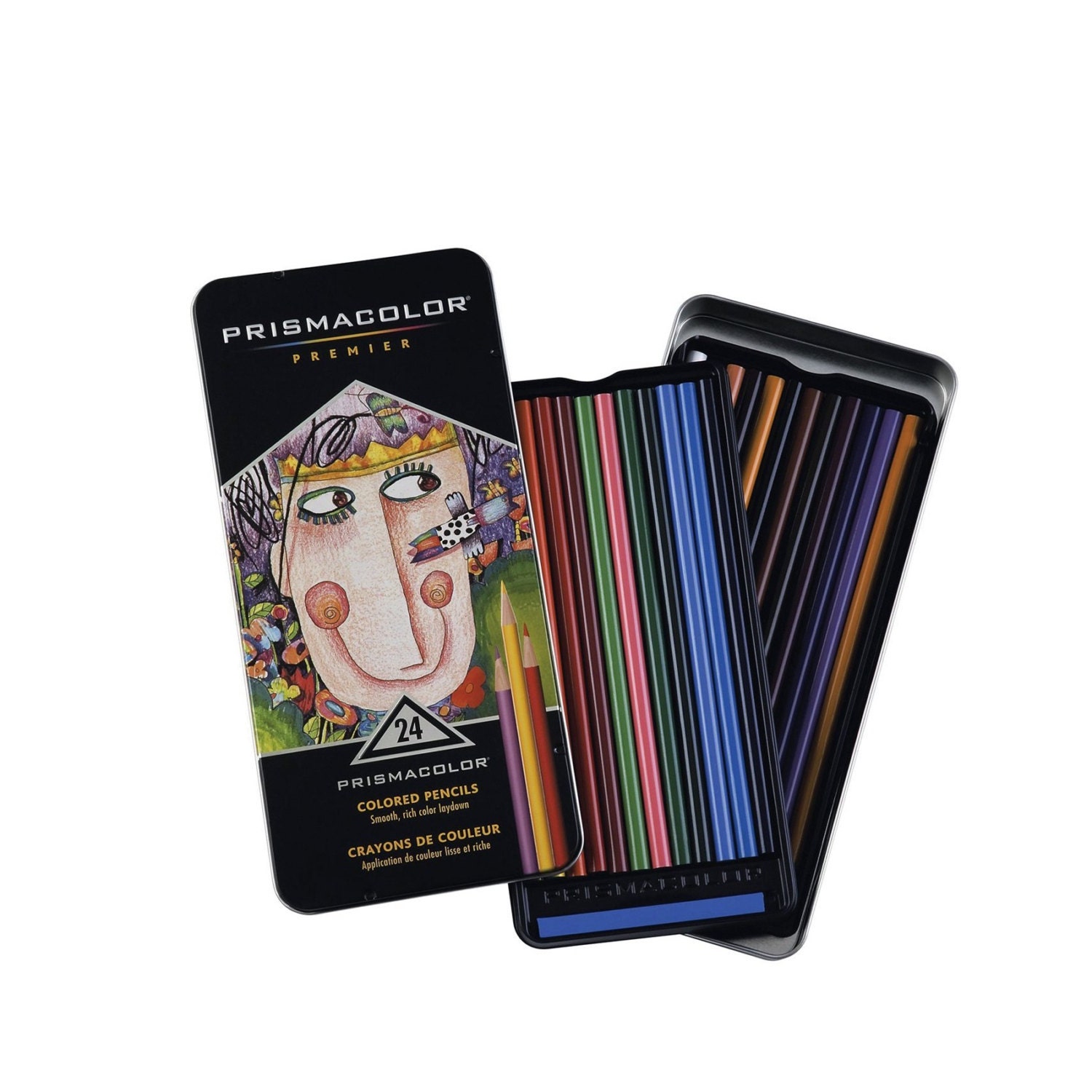 24 crayons Prismacolor Premier Soft Core Colored Set Crayons Etsy