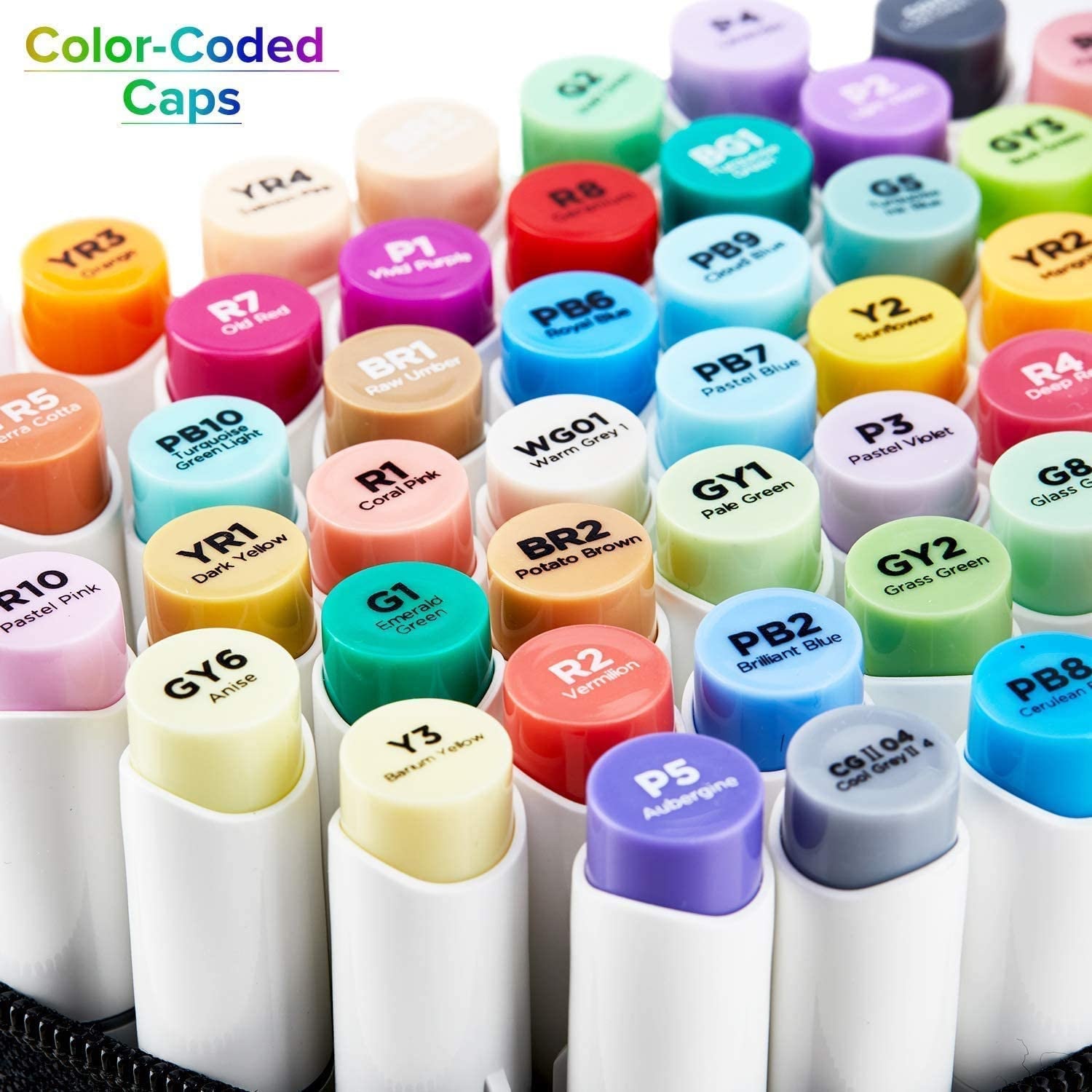 72 Colors Alcohol Markers Set, Fine & Chisel Dual Tips Art Markers