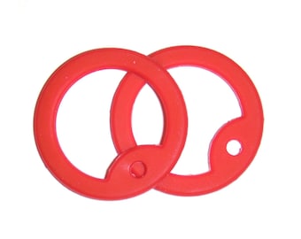 Dog Tag Silencers, Military, Red, 10 Pack; Authentic Army, Navy, Marines, GI, Military; Pet Tags Silencers