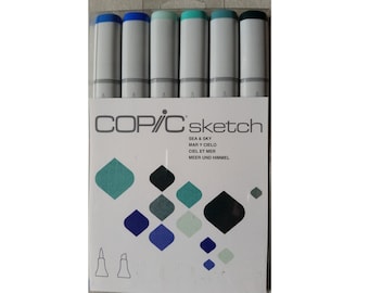 COPIC Sketch Set Da 6 Marker - Secondary Tones: Pennarelli A Base Alcol, Ricaricabili E Con Pennini Sostituibili. Perfetti Per Disegnatori E Illustratori.