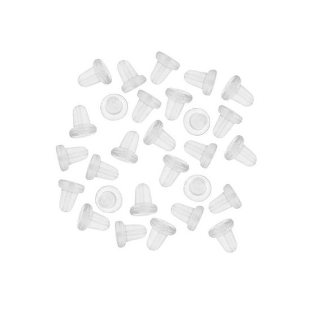 Earring Backs - Clear Rubber Earring Backs, Silicone Earring Stoppers  144pcs