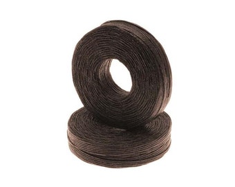 1mm Waxed Irish Linen Necklace Bracelet Knotting Cord, Thread, 50-Yard, Brown Jewelry Cord