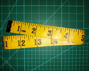 Yellow Soft Tape Measure, 120 Inch, 300 cm Measuring Tape; Sewing, Body, Waist, Seamstress, Tailor Cloth Flexible Ruler Tape