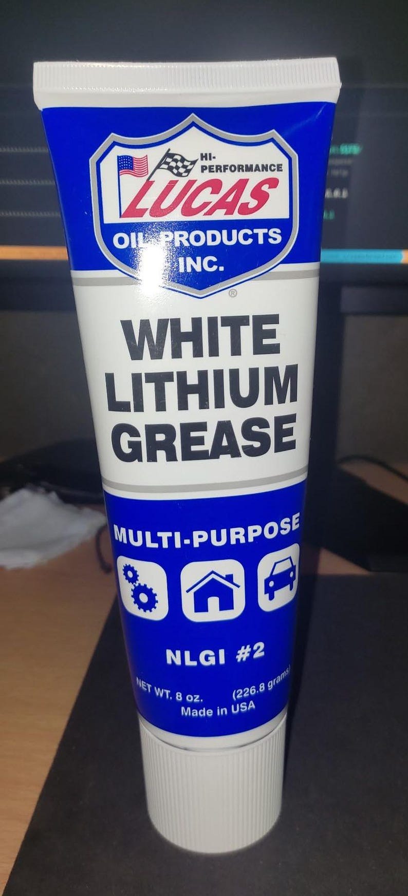 Lucas Oil White Lithium Grease Lubricant Lube, 8oz, LUC10533