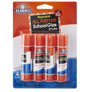 4/PCS 0.24oz Lijmstiften Wasbaar voor Papier Ambachten Kunstwerk School Kinderen Kantoor Stof Scrapbooking Kaarten maken Lijm