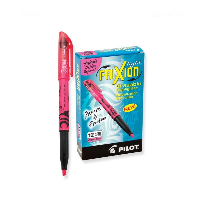 12 Light Pink Pilot Frixion Erasable Highlighters; Coloring Bible Study Journaling Planer Pens Markers Highlighters