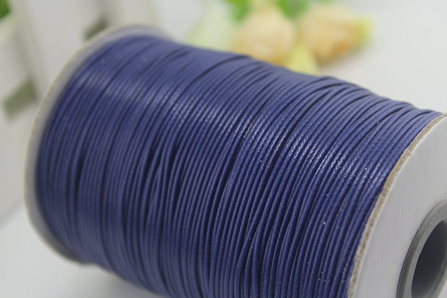 Korea Wax Cord,1mm Blue Waxed Polyester Cord,braided Thread Wax Rope  Macrame Cord Beading String Bracelets Necklace Jewelry Making 20 Yards 