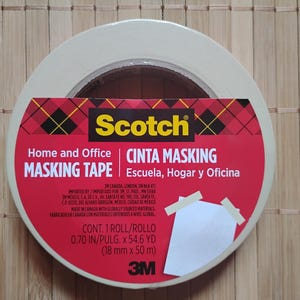 Nastro adesivo Scotch Tan, adesivo forte, 0,70 pollici x 54,6 iarde, 18 mm x 50 m, montaggio, raggruppamento 3436