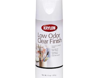 Low Odor Clear Gloss Finish Spray; Krylon Aerosol Spray, 11-Ounce