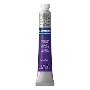 Dioxazine Violet Watercolor Paint, 8ml Paint Tube; Cotman Winsor & Newton Extra Fine Pro Watercolor Paint