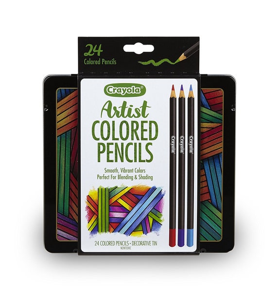24 crayons de couleur Crayola signature Pro Livres à colorier adulte,  dessin, étude de la Bible, planificateur, crayons de couleur  professionnelle Étain en métal -  France