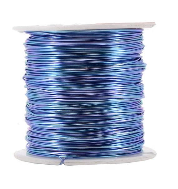 Ice Blue Color Aluminum Craft Wire, 20 Gauge; Anodized; Jewelry Making,  Beading, Floral, Sculpting, Wire Weaving; 100ft