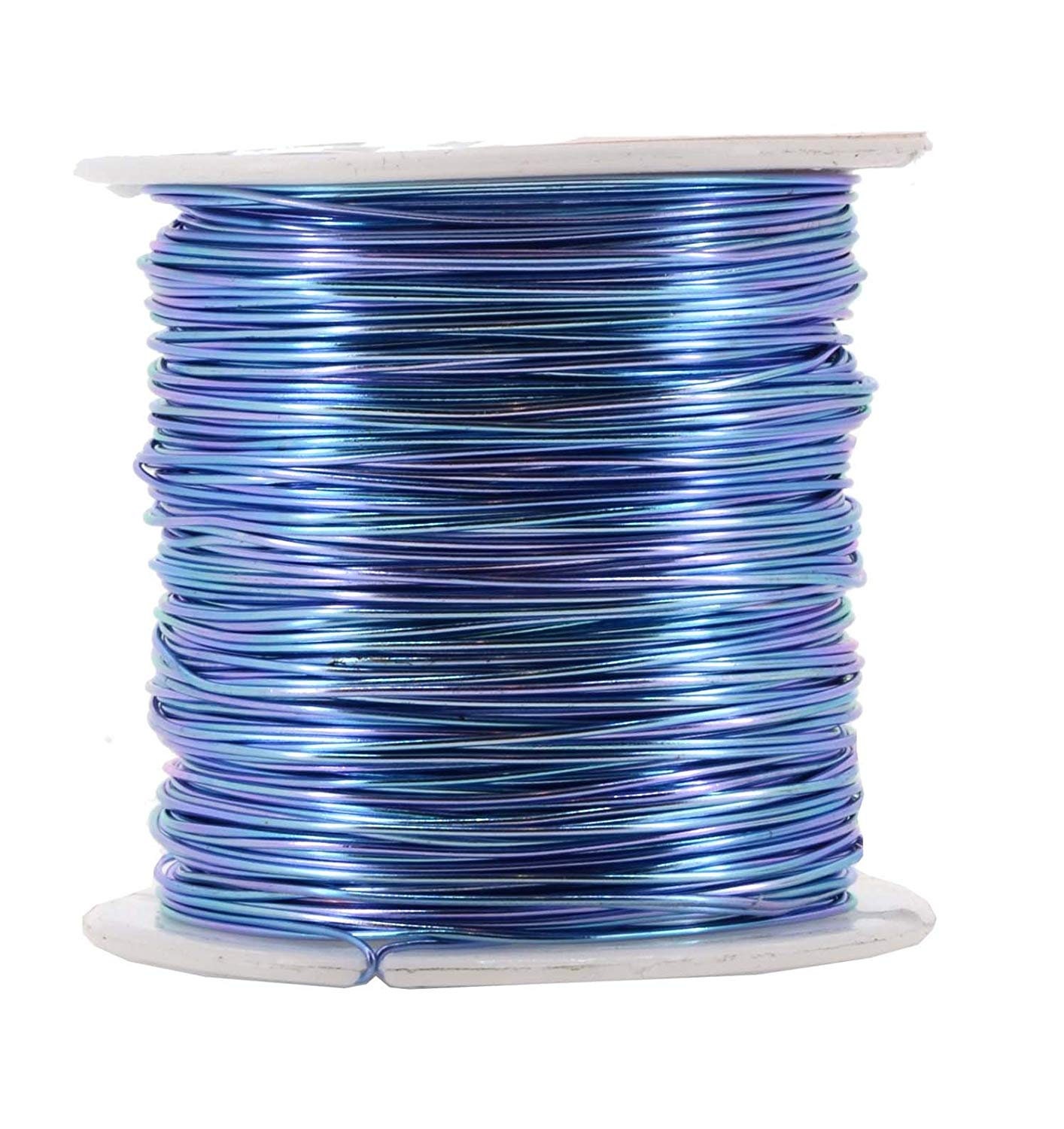 18 Gauge Wire, 1mm Thick Bright Blue Aluminum Craft Wire, 10m Roll, 32ft,  Colored Wire for Jewelry Making LC105 