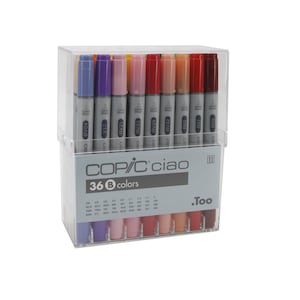 40 Copic Inspired Marker Brush Set Airbrush, Multiliner, Blender