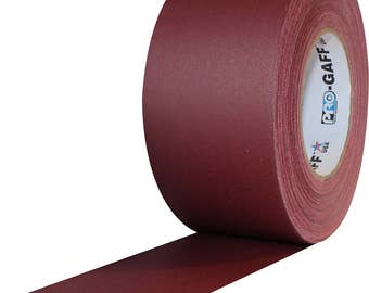 Burgundy Red Gaffer Tape; Wide 3inx55yd Heavy Duty Pro Grade Gaffer's Non-Reflective, Waterproof, Multipurpose Tape