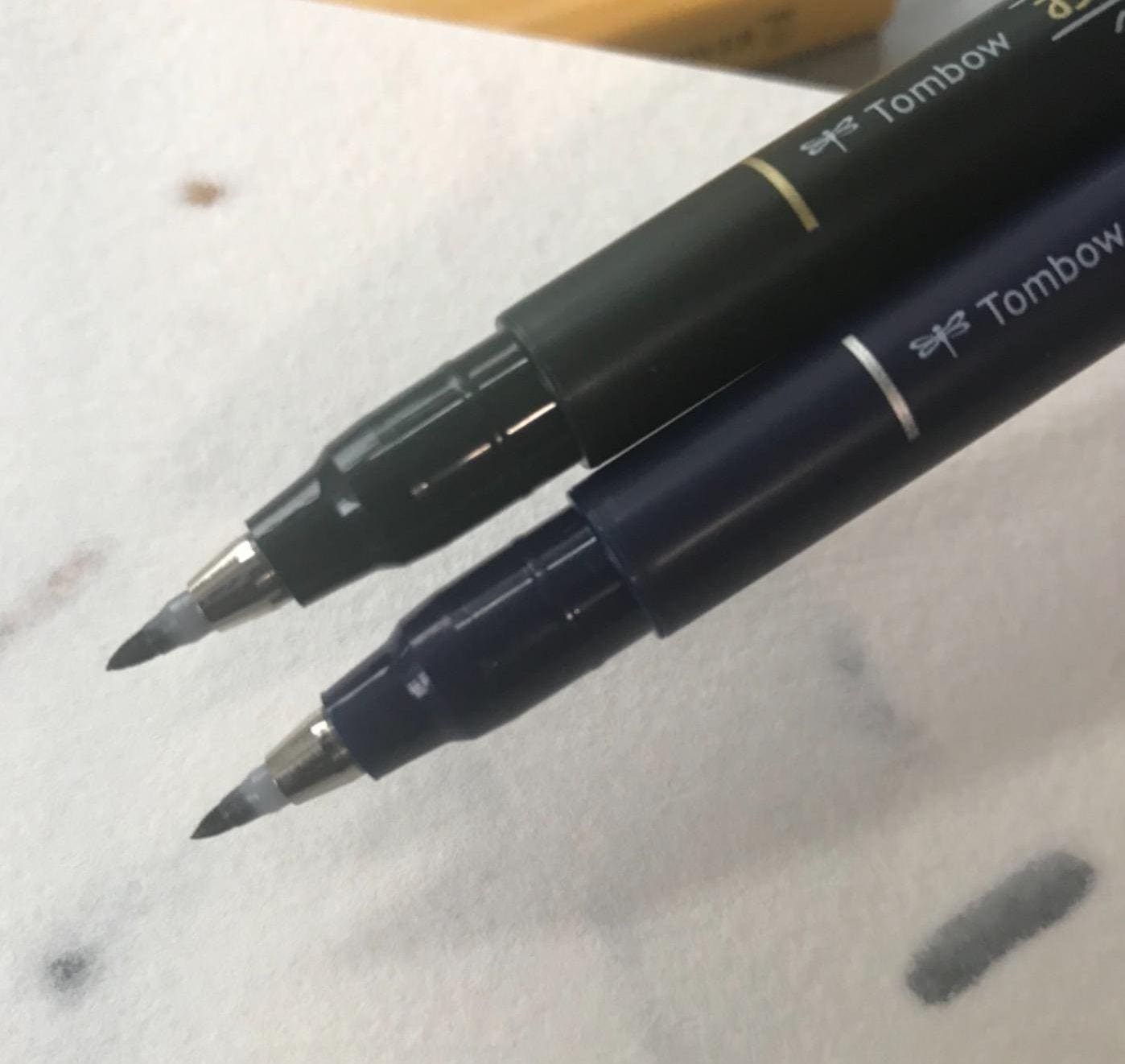 トンボ鉛筆 筆之助 筆ペン 2本 ソフト＆ハードチップ 筆之助 筆ペン