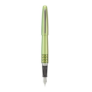 Green Pilot Fountain Pen, Pilot Metropolitan Fountain Pen, Fine Nib MR Retro Pop Fountain Pen, Black Ink; Calligraphy Drawing Inking