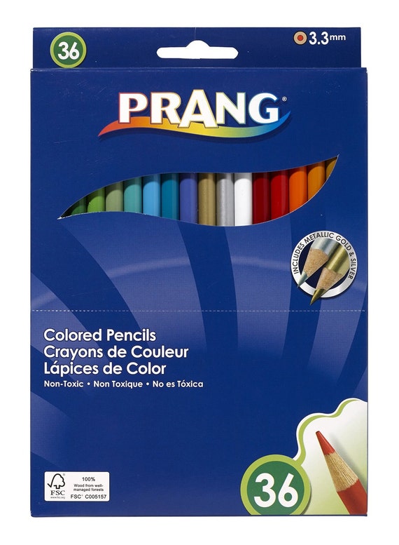 Study Thick Core Colored Pencil Set of 12; Adult Coloring Books Blendable Pencils Drawing; Prang Bible Journaling
