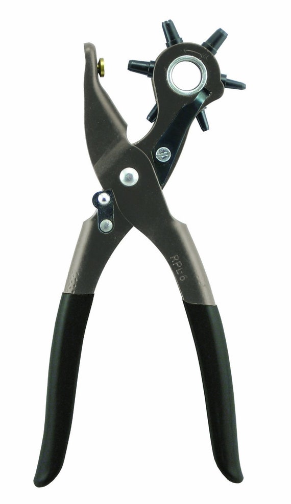 9 Leather Hole Punch Hand Pliers Belt Holes 6 Sized Puncher Tool New