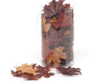 100 Artificial Fall Maple Leaf Leaves Brown Garland Silk Wedding Garden Home Hanging Decor Greenery Decoration Favor Foilage Autumn Fall