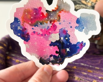 Galaxy Sticker, Space Sticker for Laptop, Water Bottle, Journal