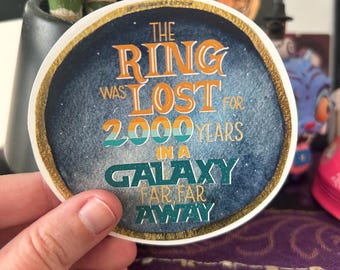 Fandom Sticker, Nerdy Sticker, Stockers for laptop, water bottle and more, 3.5x3.5”, LoTR, Star Wars