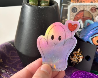 Cute Ghost sticker, Stickers for laptop, water bottle and more, 2.5”x1”, cute spooky, cute ghost