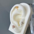 16G 18G Bow Helix Earring Flat Back Tragus Push in Pin Stud Minimalist Cartilage Piercing Silver Jewelry Titanium Threadless Labret Post product logo