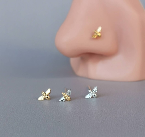 Sterling silver sale corkscrew nose stud
