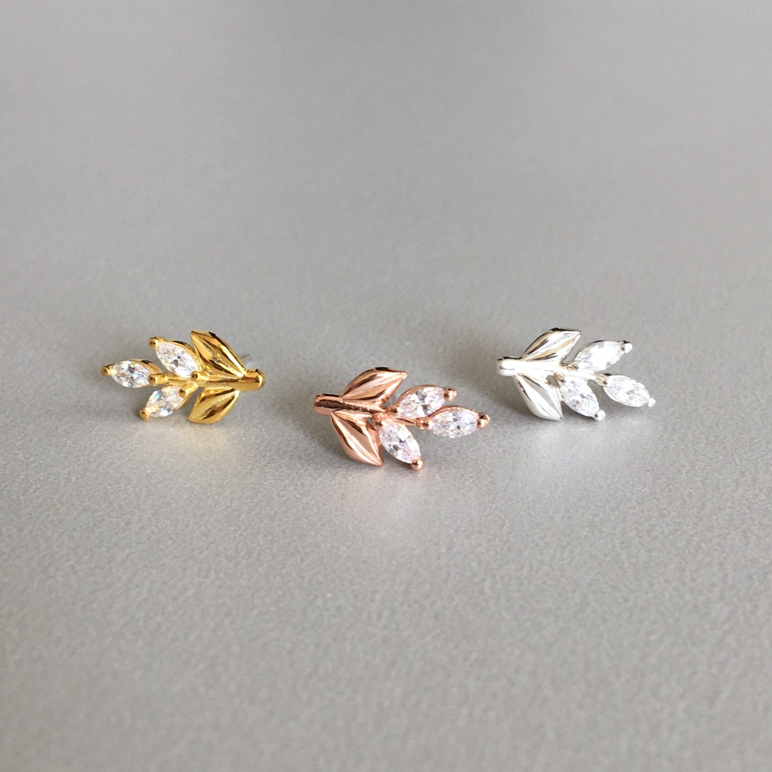 Olive Leaves Helix Earring Conch Earring Silver Leaves Etsy