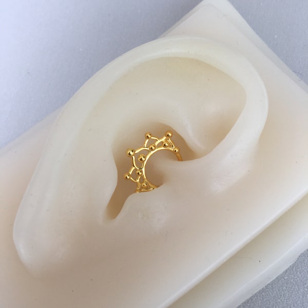 Gold Lotus Helix Hoop Tribal Earring Lotus Cartilage Hoop Daith hoop Piercing Septum Ring Lotus Daith Piercing Nose Hoop Nose Ring