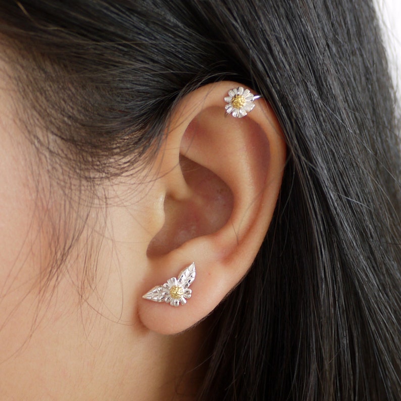 18g Daisy Helix Hoop Earring Tragus Hoop Piercing Cartilage | Etsy