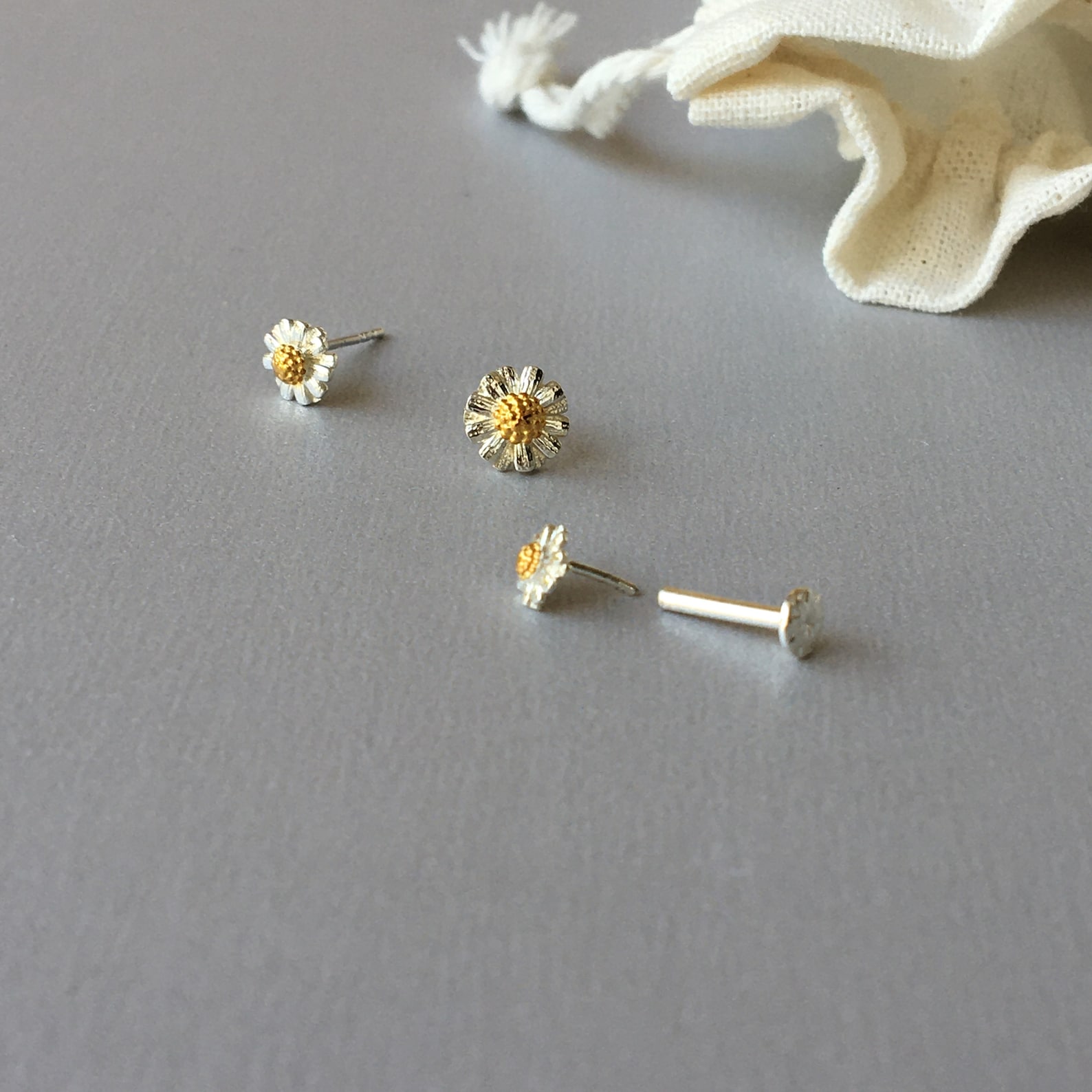 Daisy Flower Helix Earring 18g/16g Threadless Sterling Etsy