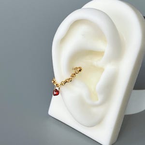 16G Gold Chain Attachment Conch Stud Orbital Chained Piercing Linking Helix Stacking Earring Jacket Cartilage Silver Threadless Barbell Post