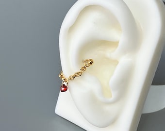 16G gouden kettingaanzet Conch Stud Orbital geketend piercing Helix stapelen oorbel jas kraakbeen zilver Threadless barbell post