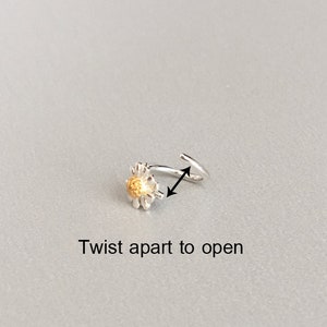 Mini Hoop 6 Mm Daisy Tragus Hoop Earring Helix Hoop Piercing - Etsy