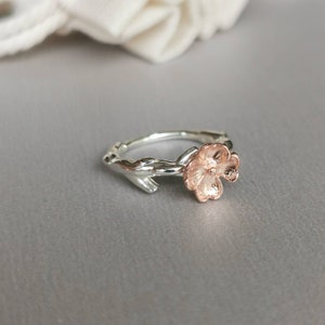 16g Conch Hoop Earring Sakura Flower Twig Conch Hoop Piercing Earring Sterling Silver 12 mm Cherry Blossom Hoop Piercing Conch jewelry