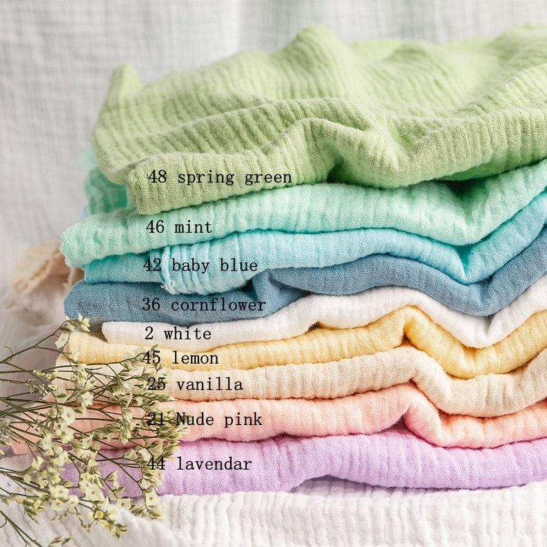 Multi colores suave textura crujiente 100 algodón de doble Etsy