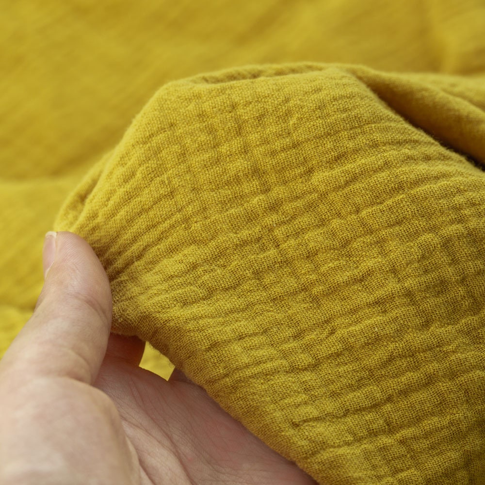 ORGANIC 36 Mustard Solid Color Super Soft Crinkle Texture - Etsy