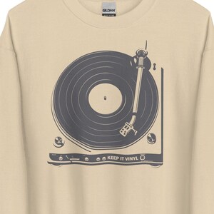 Keep It Vinyl LP Records Sweatshirt Mens Womens Unisex Vintage Classic Rock Music Junkie Collector Hi Fi 1960s 1970s Metal Blues Jumper