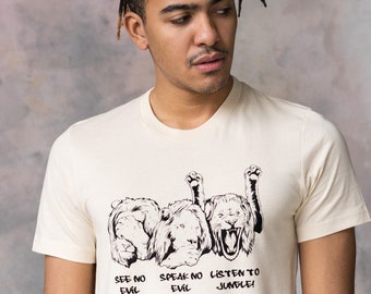 ジャングルリスト・ライオンズTシャツ：ジャングル・ドラムンベース・ミュージックTシャツ