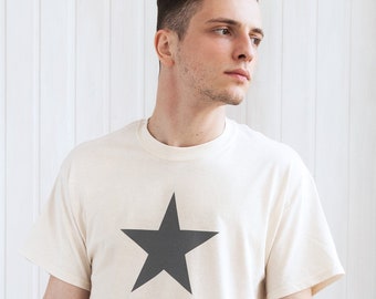 Star T Shirt Minimalist Abstract Geometric Streetwear Skater Fashion Retro 90s 80s 70s Y2K Graphic Design Printed Tee T-Shirt Mens Womens