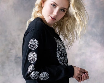 Yin Yang Dragons Long Sleeve T-Shirt: Chinese Taijitu Graphic