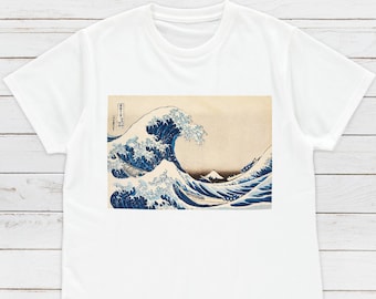 Ukiyo-e T-shirt: Hokusai Great Wave, Mount Fuji Art - Etsy