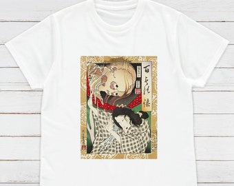 Ukiyo-e Skeleton T-Shirt, Japanese Woodblock Art Tee