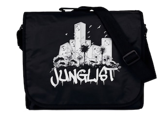 Junglist Sound System Messenger Bag: Drum and Bass Vinyl Record Bag