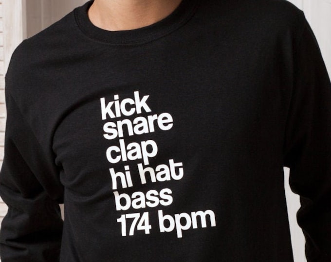 174 BPM Drum & Bass Long Sleeve T-Shirt